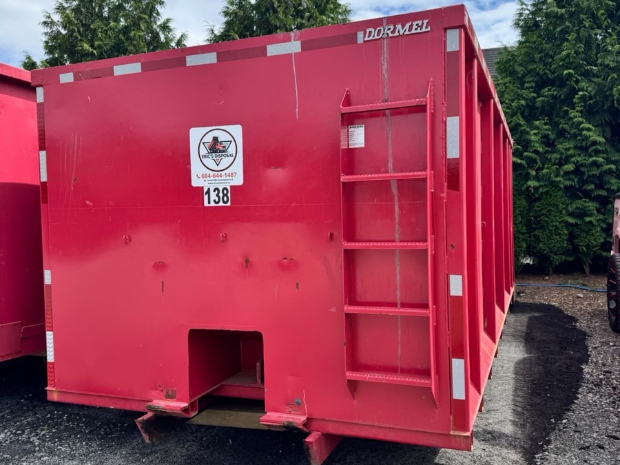 A large 40 yard Eric's Disposal bin sized for high-volume commercial jobs